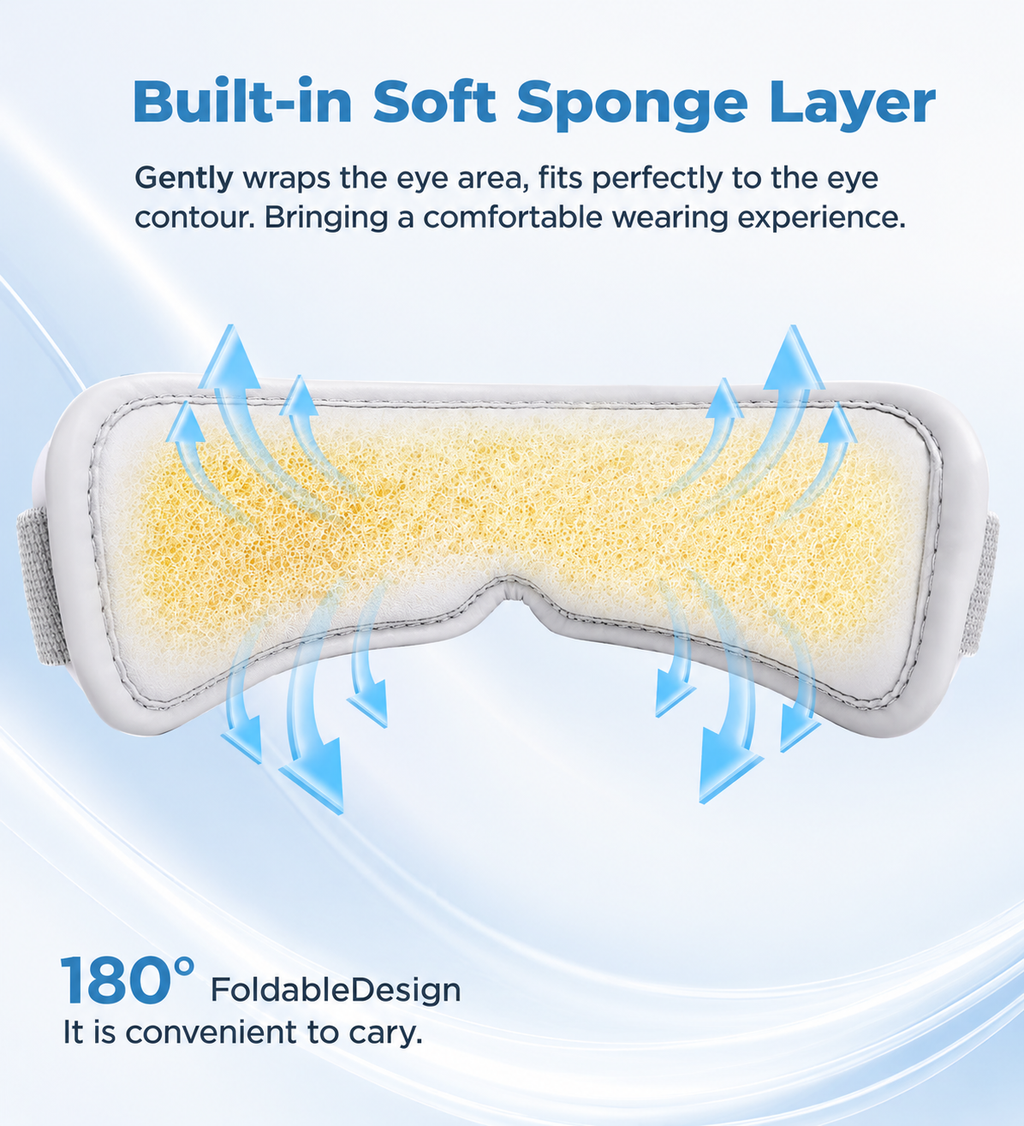 Veluna™ Smart Eye Massager with Heat & Bluetooth