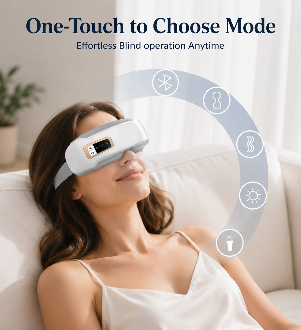 Veluna™ Smart Eye Massager with Heat & Bluetooth
