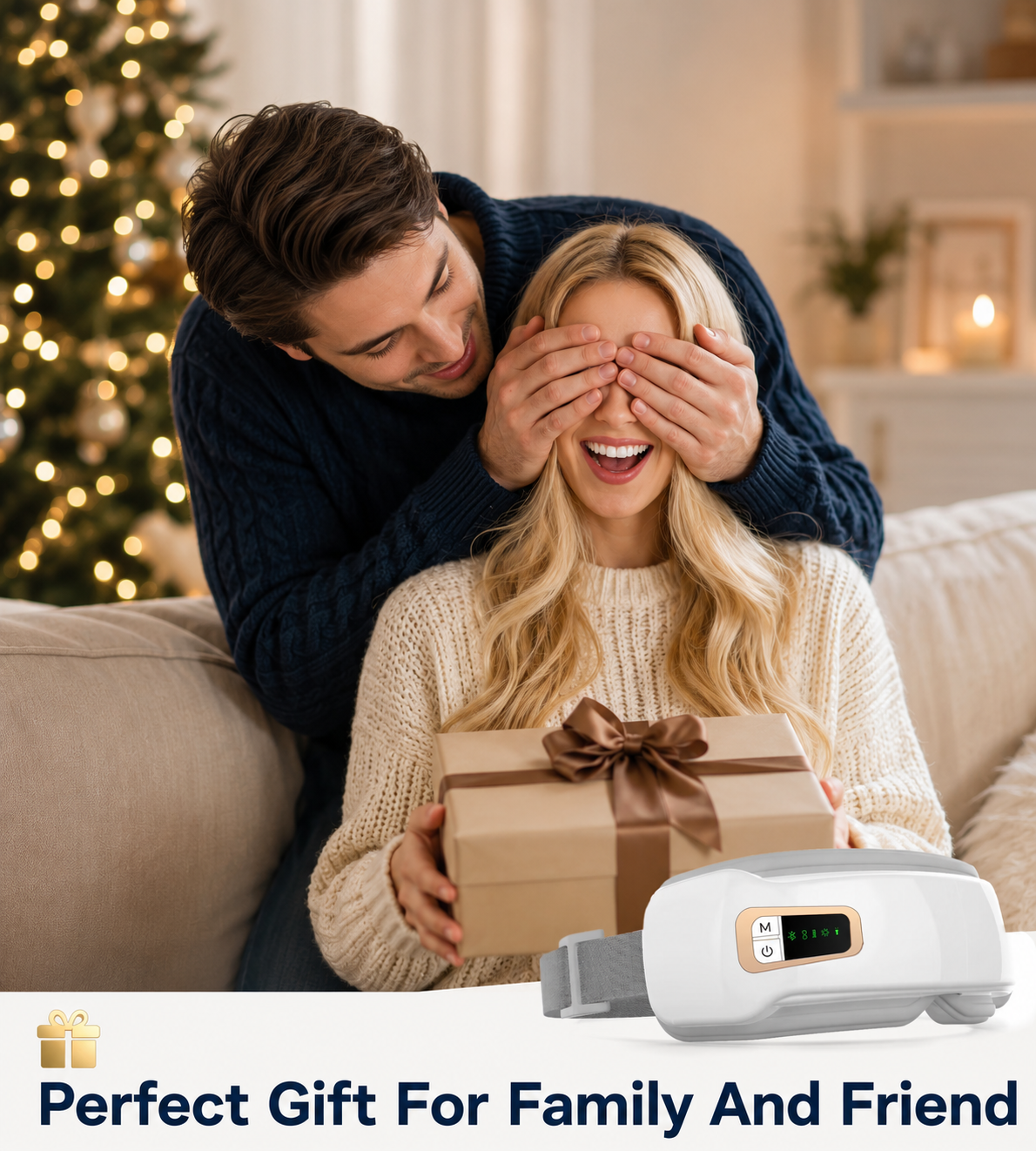 Veluna™ Smart Eye Massager with Heat & Bluetooth