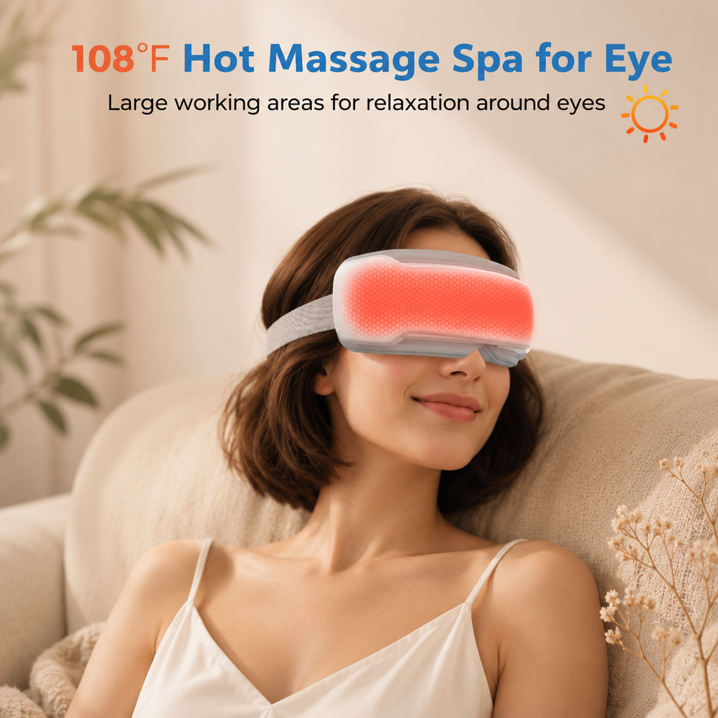 Veluna™ Smart Eye Massager with Heat & Bluetooth