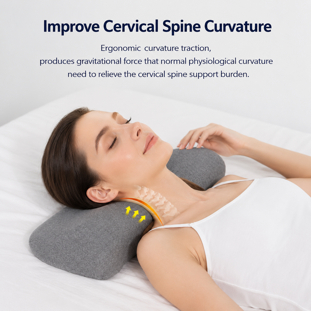 DeepSleep Neck Relaxer | Ergonomic Memory Foam Support Pillow