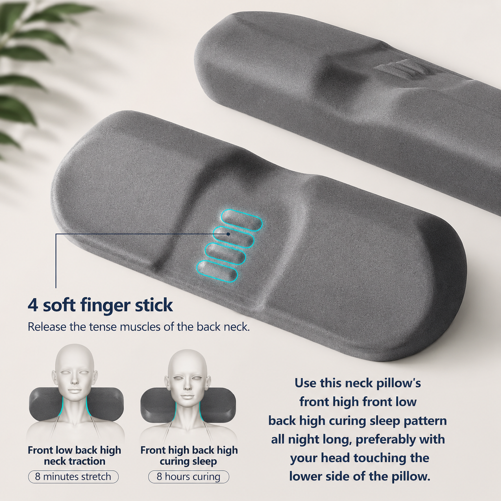 DeepSleep Neck Relaxer | Ergonomic Memory Foam Support Pillow