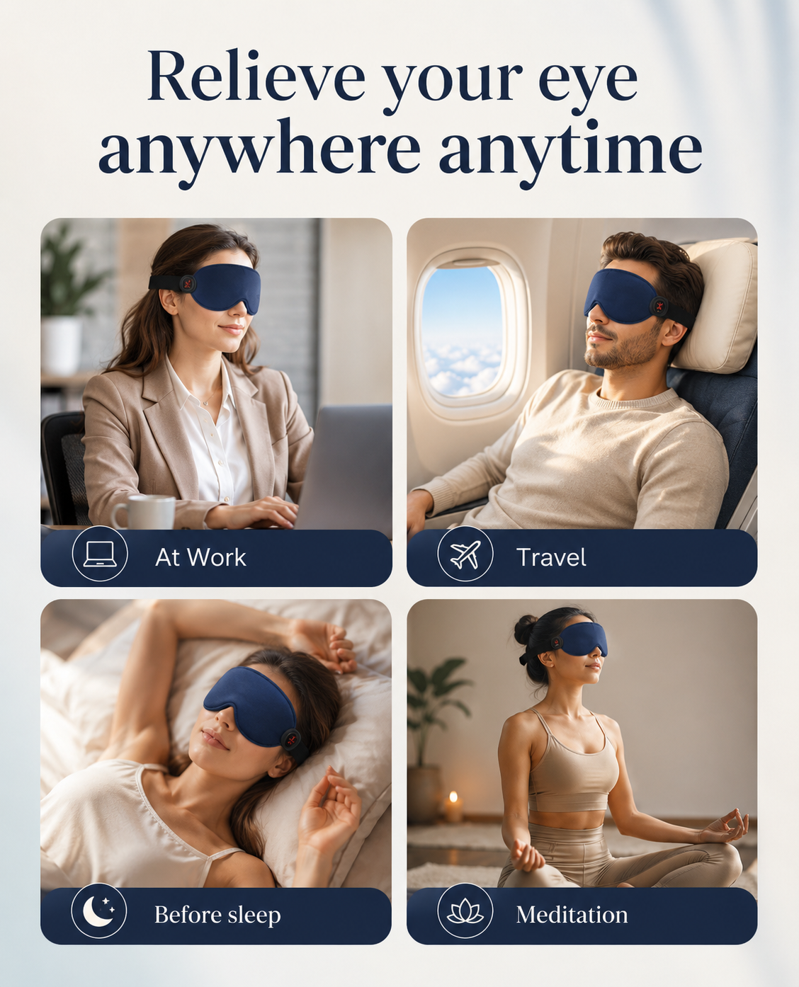 Veluna Heated Sleep Mask | Cordless Eye Relief & Deep Sleep Therapy