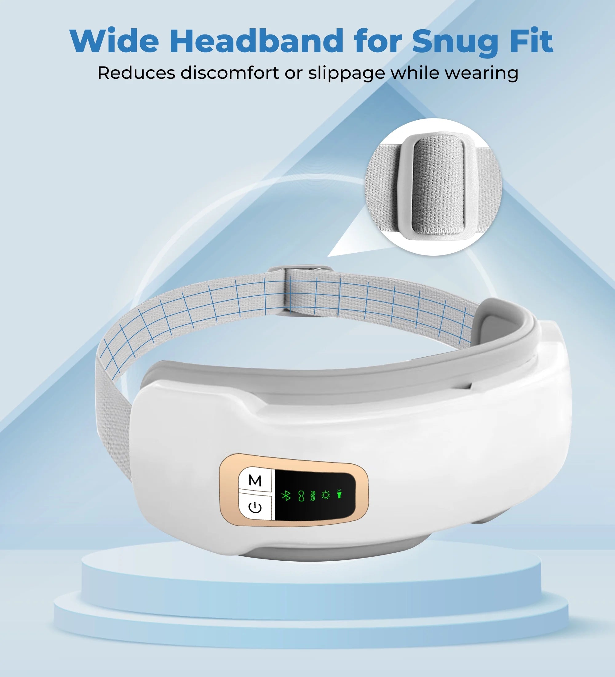 Veluna™ Smart Eye Massager with Heat & Bluetooth