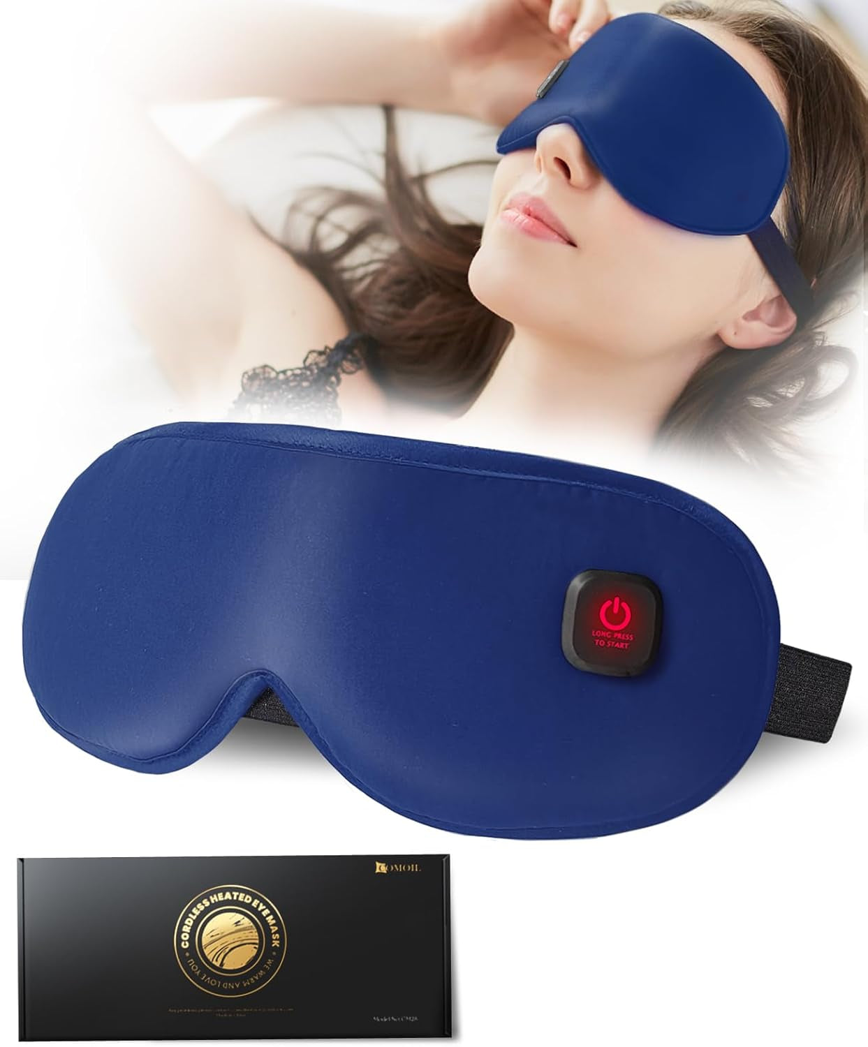 Veluna Heated Sleep Mask | Cordless Eye Relief & Deep Sleep Therapy